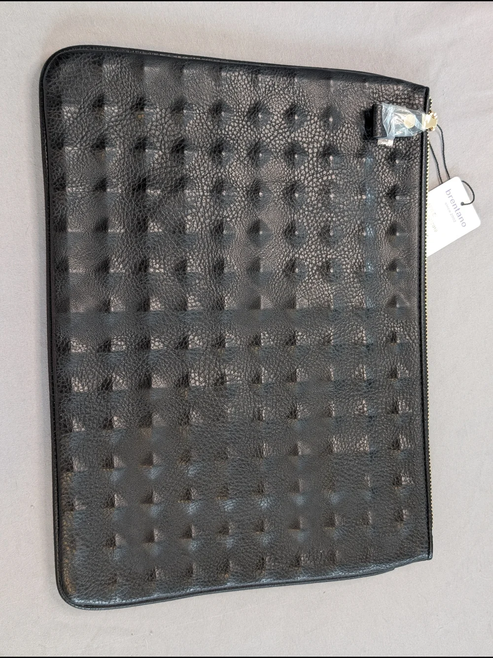 Brentano Black Tablet Sleeve Pouch Textured 9x13 NWT - Picture 1 of 6